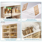 Meuble à chaussures 6 étagères marron et blanc avec portes, panneau plat, usage individuel