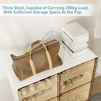 Meuble à chaussures 6 étagères marron et blanc avec portes, panneau plat, usage individuel