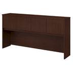 Haut de bureau à 4 portes blanc, unité de rangement supérieure de 183 cm de large pour un seul utilisateur