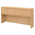 Haut de bureau à 4 portes blanc, unité de rangement supérieure de 183 cm de large pour un seul utilisateur
