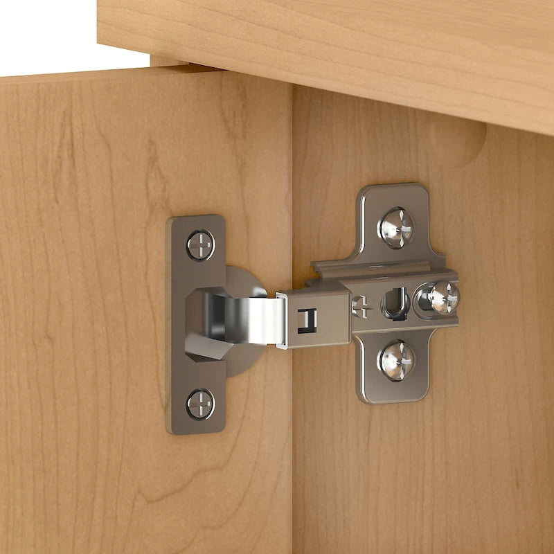 Haut de bureau à 4 portes blanc, unité de rangement supérieure de 183 cm de large pour un seul utilisateur