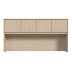 Haut de bureau à 4 portes blanc, unité de rangement supérieure de 183 cm de large pour un seul utilisateur