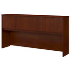 Haut de bureau à 4 portes blanc, unité de rangement supérieure de 183 cm de large pour un seul utilisateur