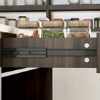 Bahut/buffet marron à 2 tiroirs avec étagère inférieure, largeur 140 cm