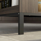 Bahut/buffet marron à 2 tiroirs avec étagère inférieure, largeur 140 cm