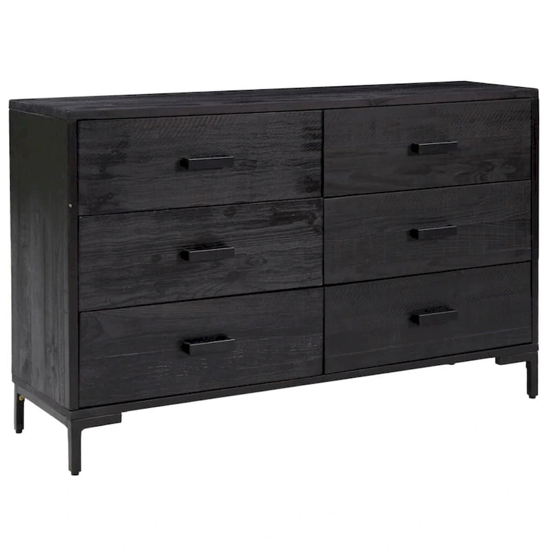 Bahut marron de style vintage avec 6 tiroirs – Meuble unique