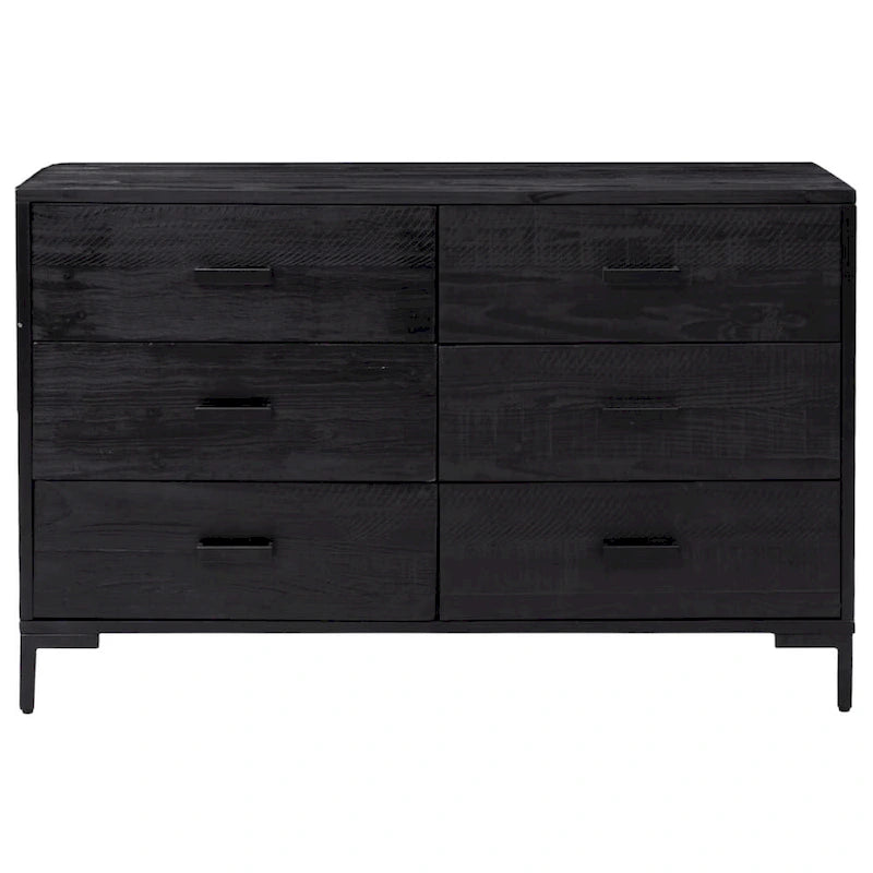 Bahut marron de style vintage avec 6 tiroirs – Meuble unique