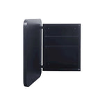 Armoire de toilette encastrée à cadre métallique noir/blanc avec miroir, 16x24 po