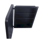 Armoire de toilette encastrée à cadre métallique noir/blanc avec miroir, 16x24 po