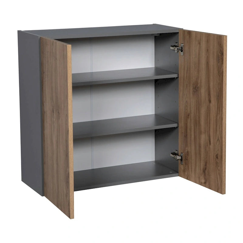 Meuble haut de 68,6 cm (L) x 76,2 cm (H) x 30,5 cm (P) – Double porte, 6 coloris