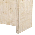 Buffet incurvé à 3 portes avec poignées dorées en bois naturel vieilli/noir antique