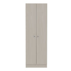 Armoire de rangement haute gris clair à 2 portes et 5 étagères – Simple