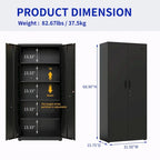 Armoire de rangement métallique blanche à 2 portes avec 4 étagères réglables, usage individuel