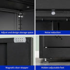 Armoire de rangement métallique blanche à 2 portes avec 4 étagères réglables, usage individuel