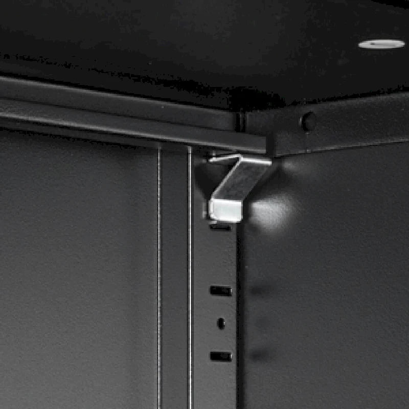 Armoire de rangement métallique blanche à 2 portes avec 4 étagères réglables, usage individuel