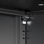 Armoire de rangement métallique blanche à 2 portes avec 4 étagères réglables, usage individuel