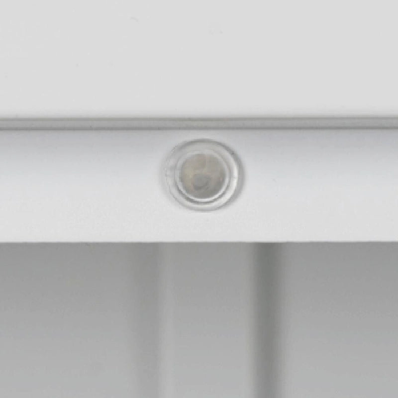 Armoire de rangement métallique blanche à 2 portes avec 4 étagères réglables, usage individuel