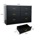 Commode noire 2 colonnes 6 tiroirs pour 1 personne