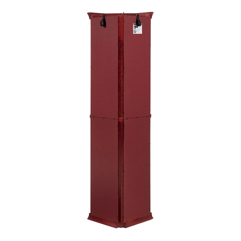 Vitrine d'angle en cerisier/chêne – Vitrine éclairée, accessible à 2 personnes