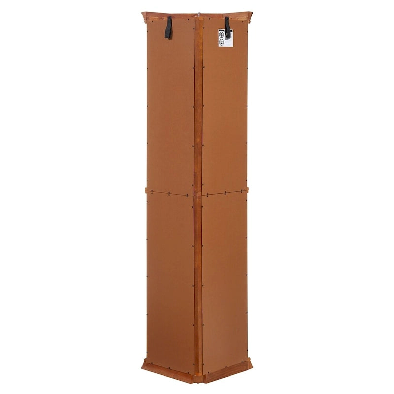 Vitrine d'angle en cerisier/chêne – Vitrine éclairée, accessible à 2 personnes