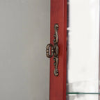 Vitrine d'angle en cerisier/chêne – Vitrine éclairée, accessible à 2 personnes