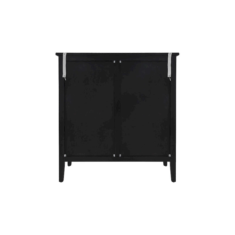 Commode à 3 tiroirs noire / beige / vert clair avec panneau mandala ajouré