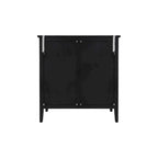 Commode à 3 tiroirs noire / beige / vert clair avec panneau mandala ajouré