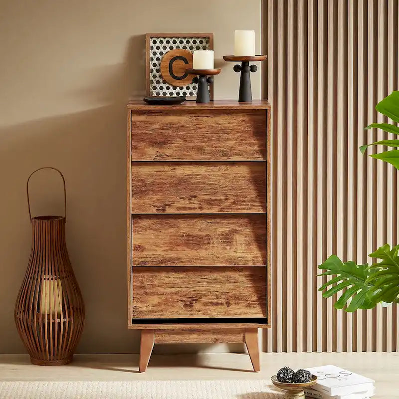Commode marron/noire à 4 ou 6 tiroirs, style Mid-Century, pour chambre à coucher