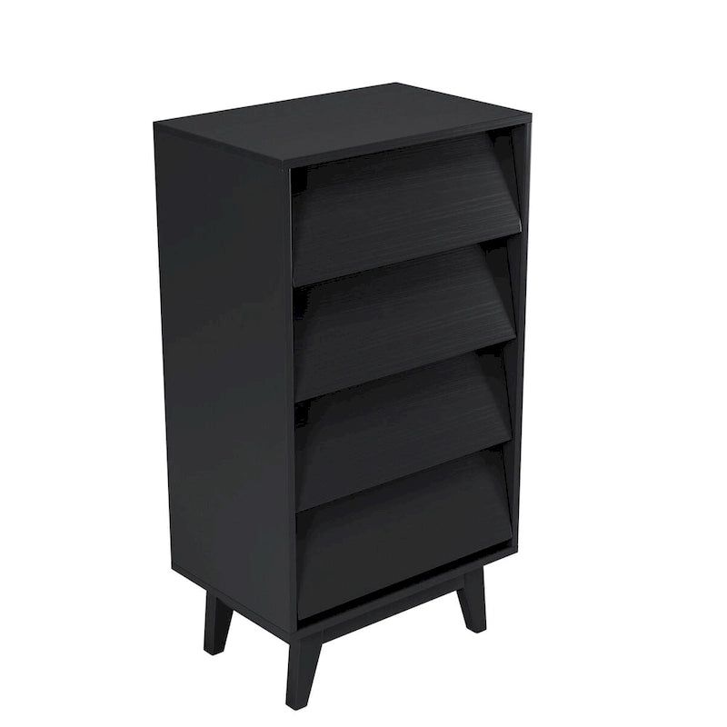 Commode marron/noire à 4 ou 6 tiroirs, style Mid-Century, pour chambre à coucher