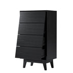 Commode marron/noire à 4 ou 6 tiroirs, style Mid-Century, pour chambre à coucher