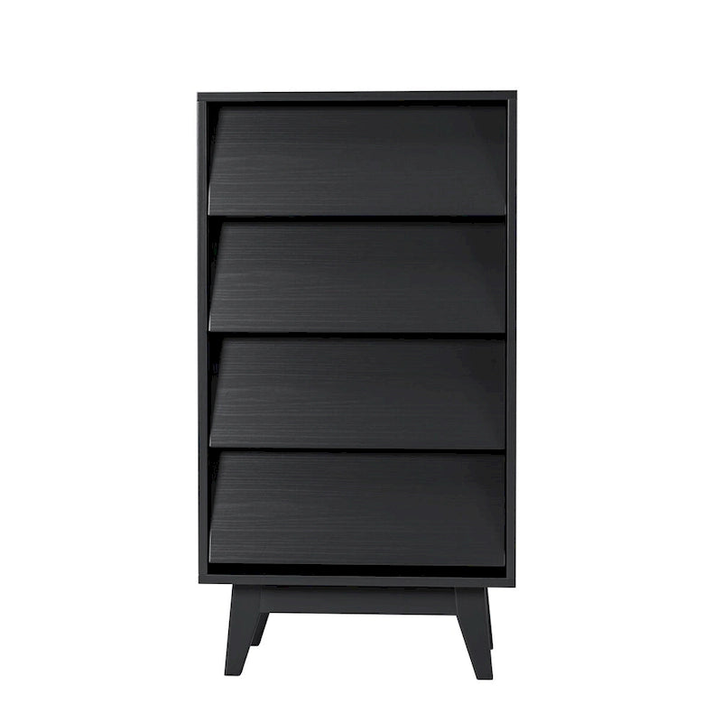 Commode marron/noire à 4 ou 6 tiroirs, style Mid-Century, pour chambre à coucher