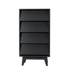 Commode marron/noire à 4 ou 6 tiroirs, style Mid-Century, pour chambre à coucher