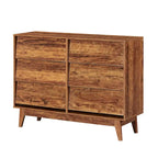 Commode marron/noire à 4 ou 6 tiroirs, style Mid-Century, pour chambre à coucher