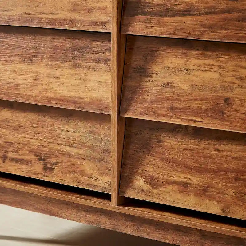 Commode marron/noire à 4 ou 6 tiroirs, style Mid-Century, pour chambre à coucher