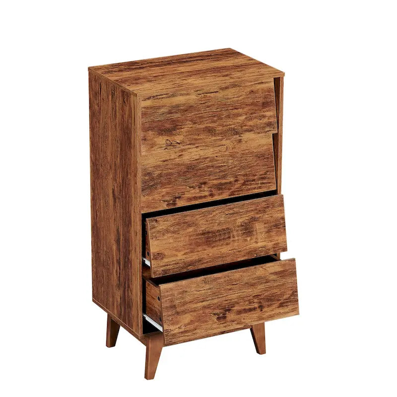 Commode marron/noire à 4 ou 6 tiroirs, style Mid-Century, pour chambre à coucher