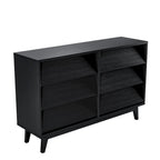 Commode marron/noire à 4 ou 6 tiroirs, style Mid-Century, pour chambre à coucher