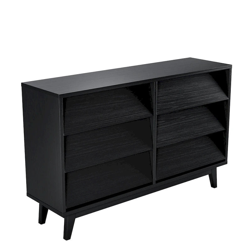Commode marron/noire à 4 ou 6 tiroirs, style Mid-Century, pour chambre à coucher