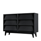 Commode marron/noire à 4 ou 6 tiroirs, style Mid-Century, pour chambre à coucher