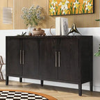 Buffet en bois avec 4 poignées métalliques, 3 couleurs