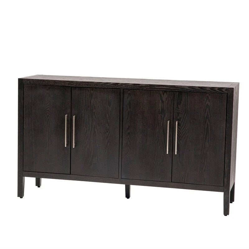 Buffet en bois avec 4 poignées métalliques, 3 couleurs