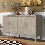 Buffet en bois avec 4 poignées métalliques, 3 couleurs