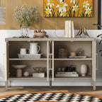 Buffet en bois avec 4 poignées métalliques, 3 couleurs