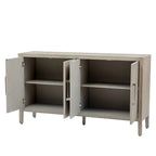 Buffet en bois avec 4 poignées métalliques, 3 couleurs