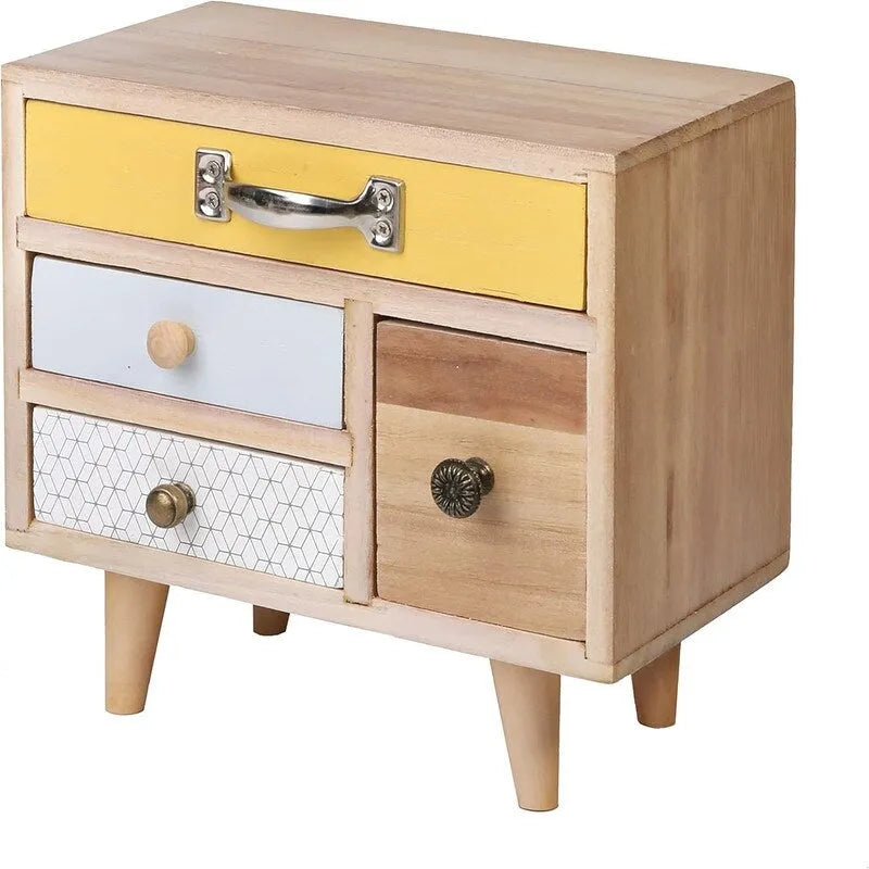 Organisateur de bureau en bois Winston multicolore à 4 tiroirs, format Lettre, utilisateur unique