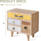 Organisateur de bureau en bois Winston multicolore à 4 tiroirs, format Lettre, utilisateur unique