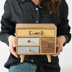 Organisateur de bureau en bois Winston multicolore à 4 tiroirs, format Lettre, utilisateur unique