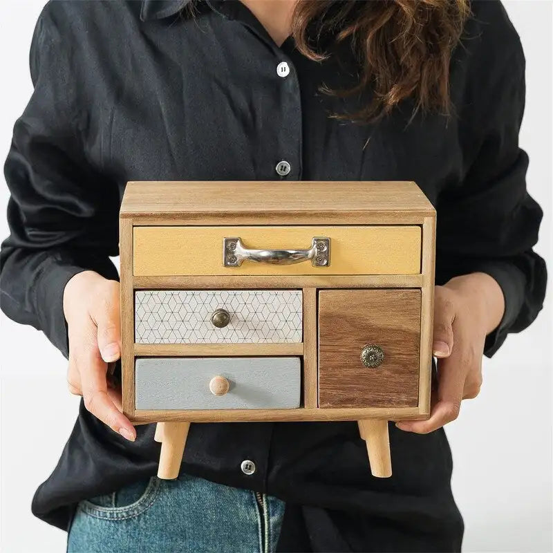 Organisateur de bureau en bois Winston multicolore à 4 tiroirs, format Lettre, utilisateur unique