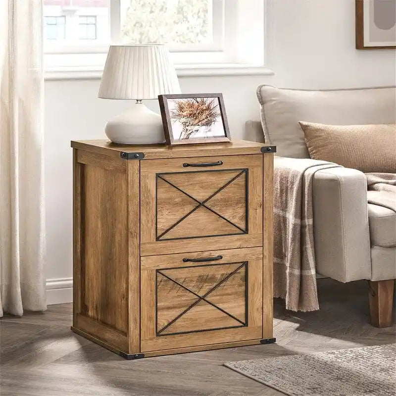 File Cabinet Filing Cabinet with 2 Drawers - 15.7D x 17.7W x 27H