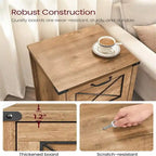 Meuble classeur à 2 tiroirs Honey Brown, style rustique, finition bois